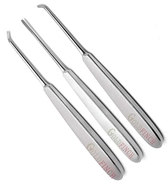 GOLDFINCH 3pc Dental Elevator Warwick James; Set of 3 Pcs Left, Right and Straight Pair Dental Instrument