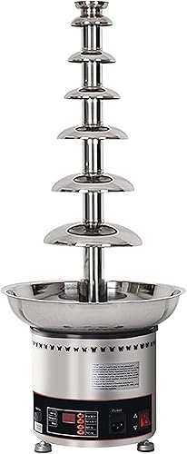 ANSNAL Fuente de fondue de chocolate, máquina de cascada eléctrica comercial de 4567 niveles con temperatura ajustable para bodas, fiestas de