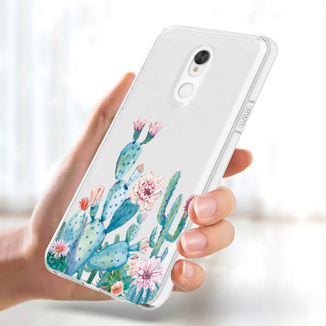 Custodia TPU Trasparente Con Motivo Girasole Per LG K40 / Solo / K12 Plus - Cover Antiurto Flessibile E Sottile, Protezione Fotocamera