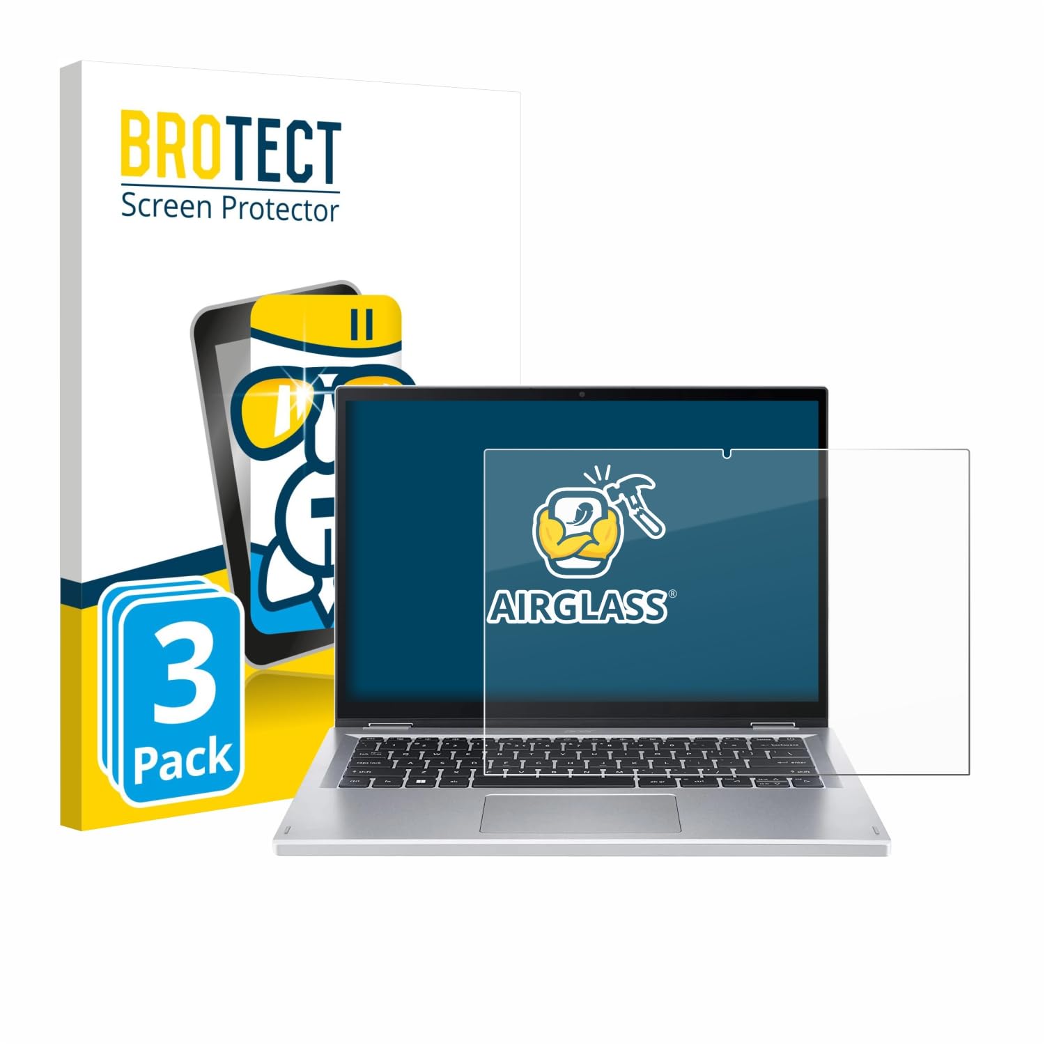brotect Pellicola Protettiva Vetro per Acer Aspire Go Spin 14 Protezione Schermo (3 Pezzi) [Durezza Estrema 9H, Chiaro]