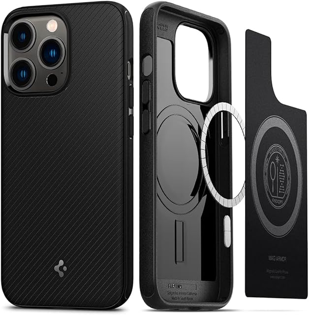Spigen Mag Armor MagFit Case Compatible with iPhone 13 Pro - Matte Black