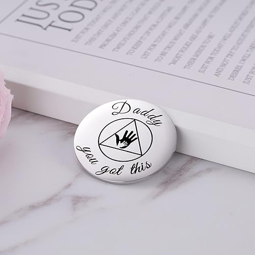 Miniatura 10 de Ukodnus Mommy You Got This Recovery Coin, Ficha de Alcohólicos Anónimos, regalo de cumpleaños sobrio para mamá de parte de su hijo hija, regalos