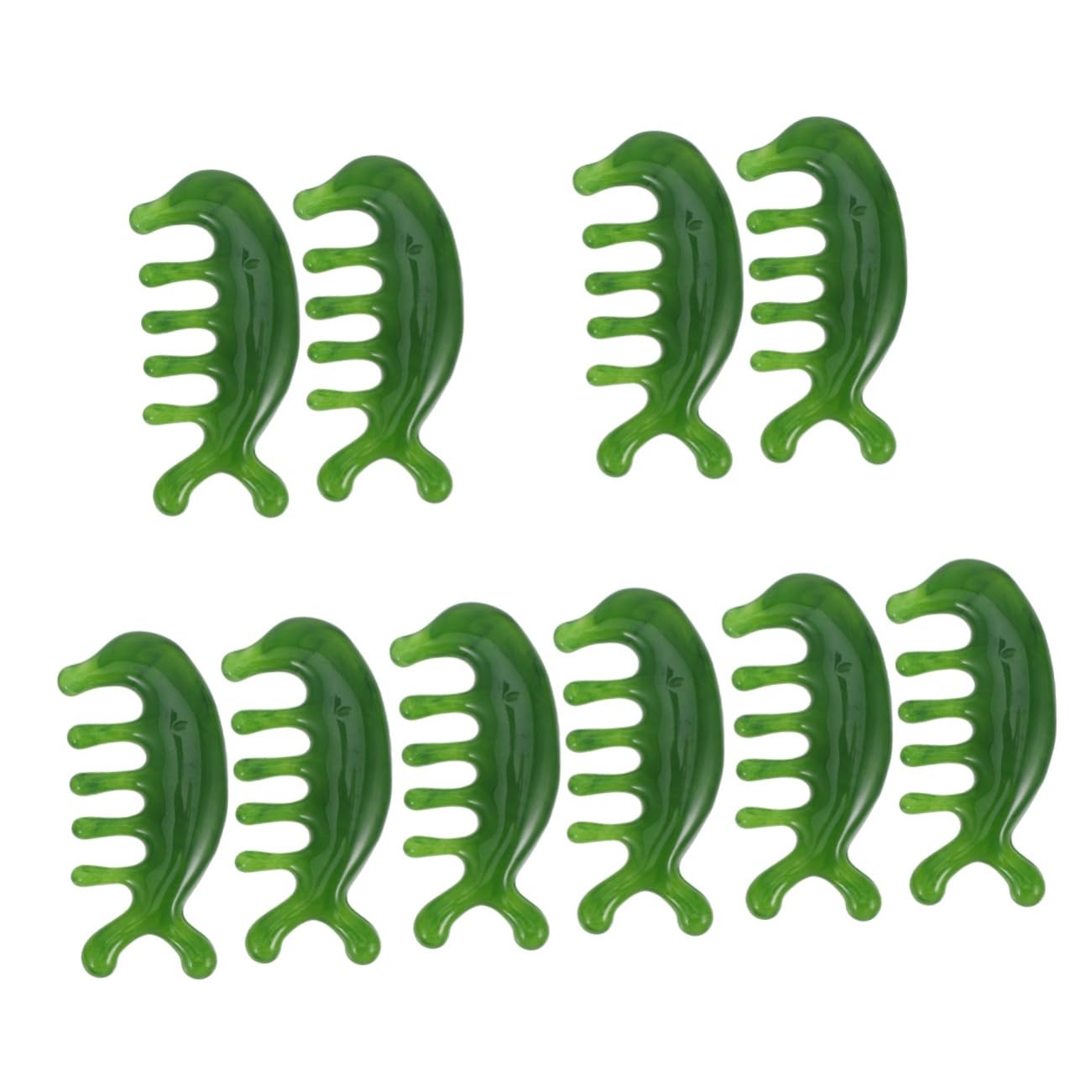 Beavorty 10 Stück Jade Peeling Massagekamm Kopfhaut Massagekamm Haarkamm Akupunktkamm Tragbarer Kamm Haarmassage Handkamm Für Die Kopfhaut Kopfhautmassagegerät Handkamm Handkamm