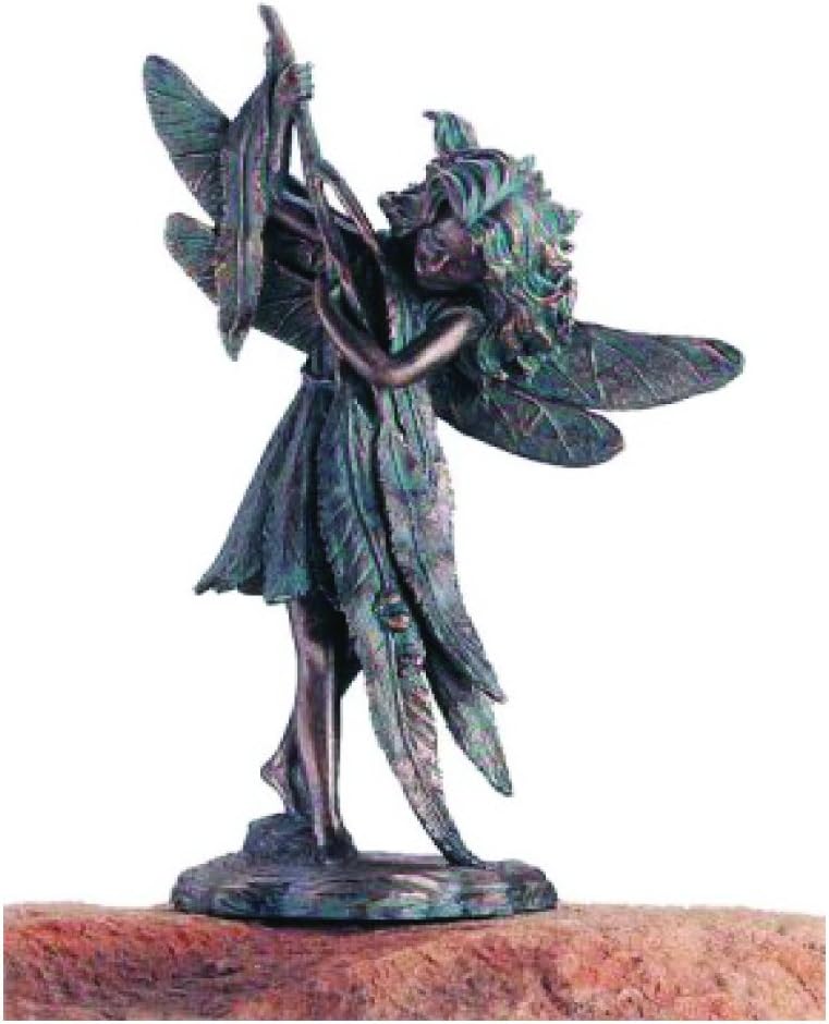 Homestyles Samantha with Willow Branch Fairy Figurine #96209 Garden Statue Bronze Patina