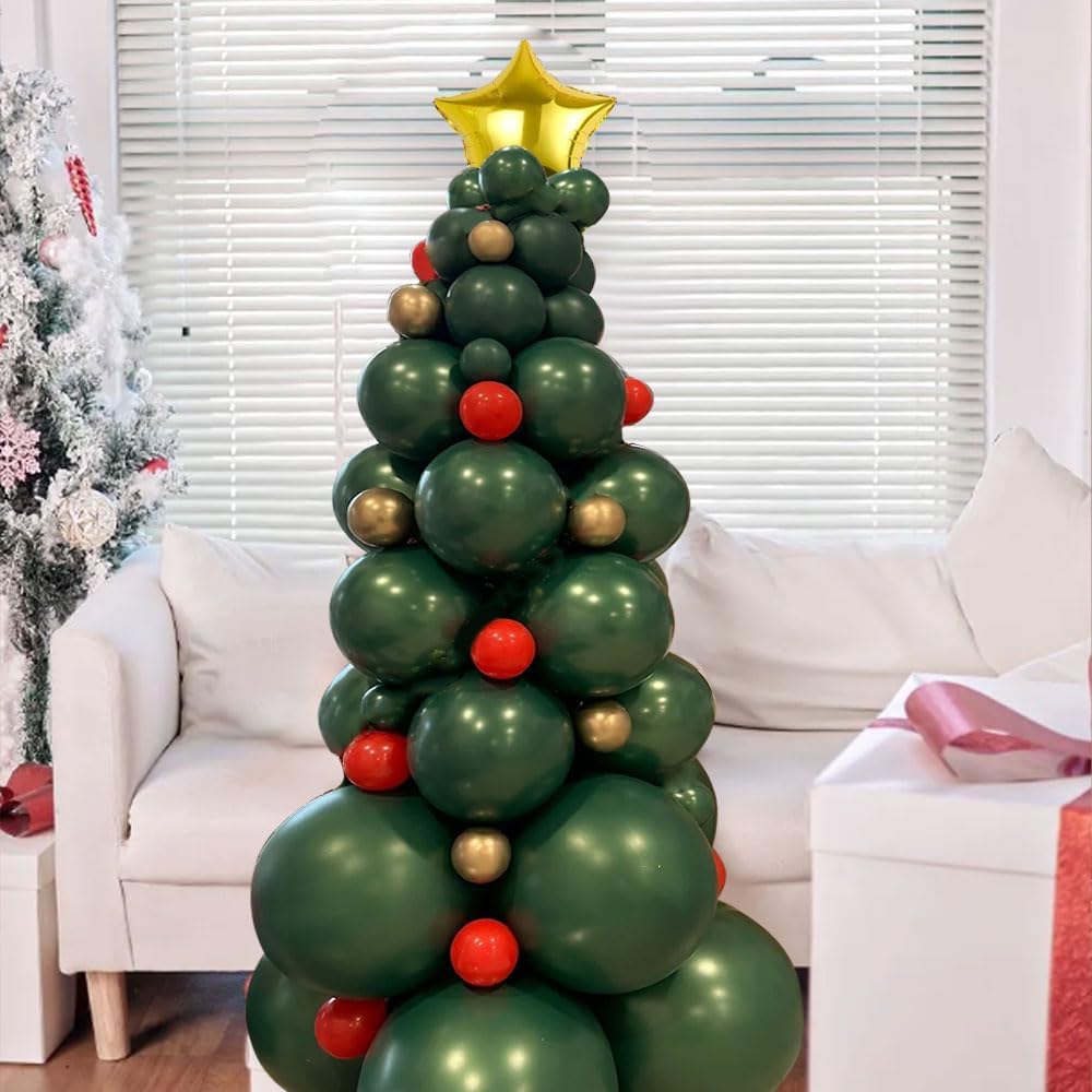 Christmas Balloon Red Green Gold Balloons for Christmas New Year Party Decorations