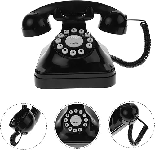 Miniatura 7 de Veemoon Teléfonos de casa vintage con cable para el hogar teléfono para oficina Teléfono vintage Teléfono de escritorio Teléfono retro Teléfono