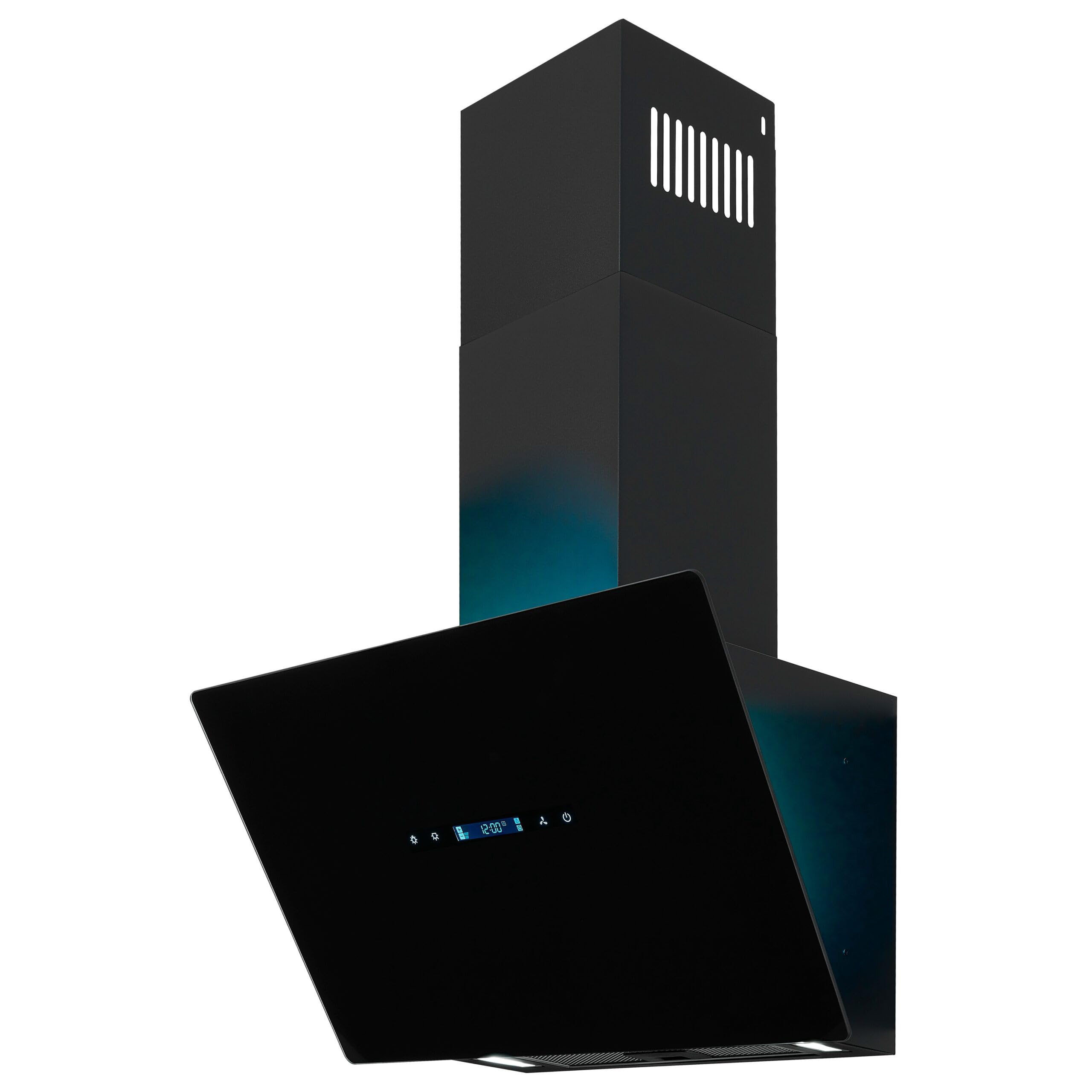 Exquisit® Campana Extractora Cocina, 80Cm, Capacidad de Extracción máx 392 [M³/h], Color Negro, Consumo 31 kWh/año, 3 Niveles de Potencia, Rumorosidad 62 dB(A).
