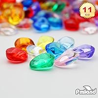 Vista 2 de PMLAND 370 piezas de piedras acrílicas transparentes de 0.631 pulgadas, dispersión de mesa, boda, novia, baby shower, decoración de fiesta, rellenos