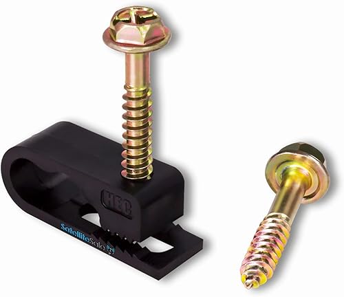 Miniatura 5 de SatelliteSale Clips dobles con tornillo para aplicación universal soportes negros (paquete de 100 unidades)..