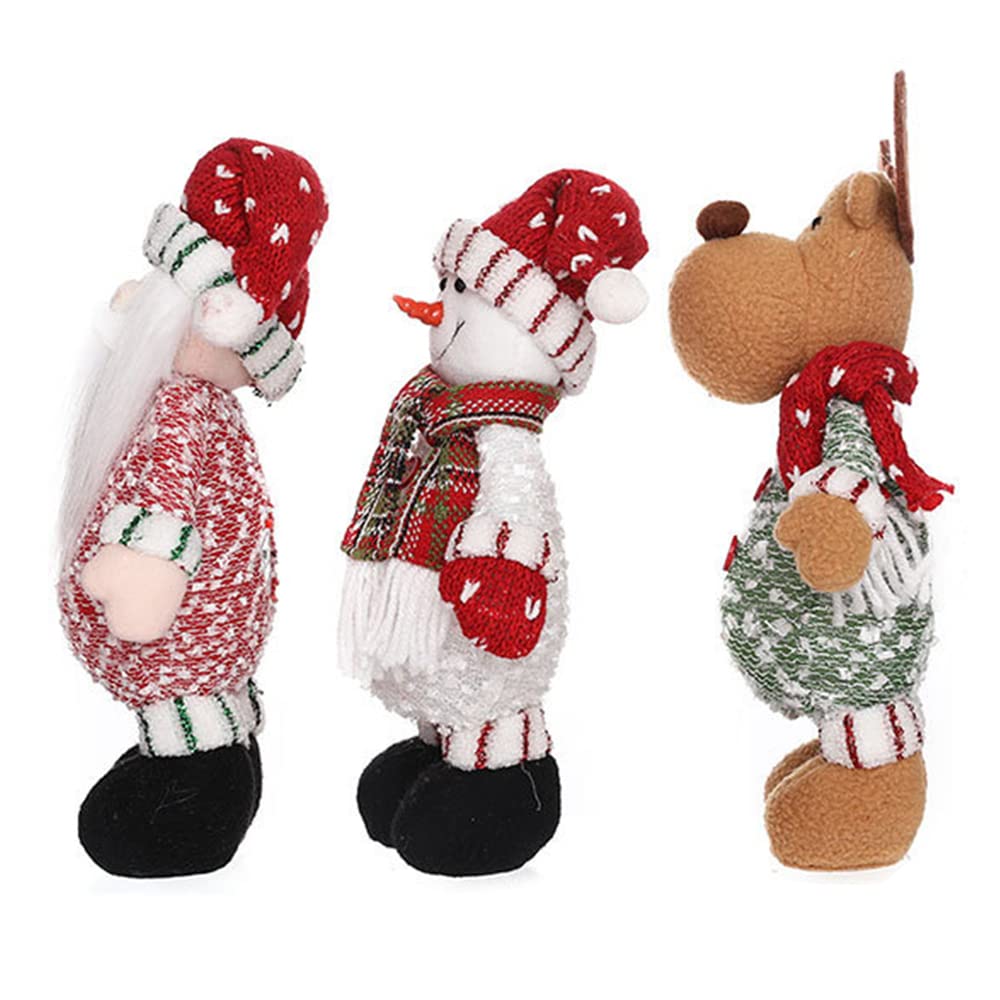 Elfo Babbo Natale con Luci, Gnomi Luminosi, Pupazzo Neve e Renne con LED, Addobbi per la Casa Interni Particolari, Decorazioni Albero di Natale (C