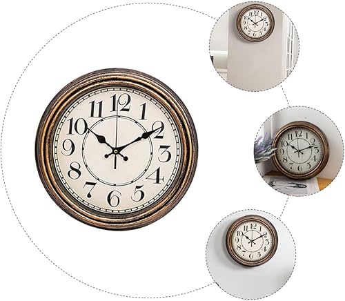 Miniatura 6 de Wall Clock Retro Clock Quartz Clock Digital Clock Office Decor Clock for Office Rustic Decor Fashion Clock Candle Extinguisher Clip Reloj De Pared