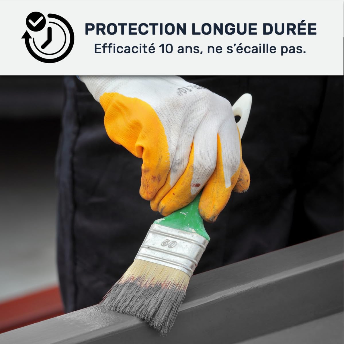 ARCANE INDUSTRIES Peinture galva et Zinc, toiture, gouttière - 0.5 L Noir Mat - RAL 9005
