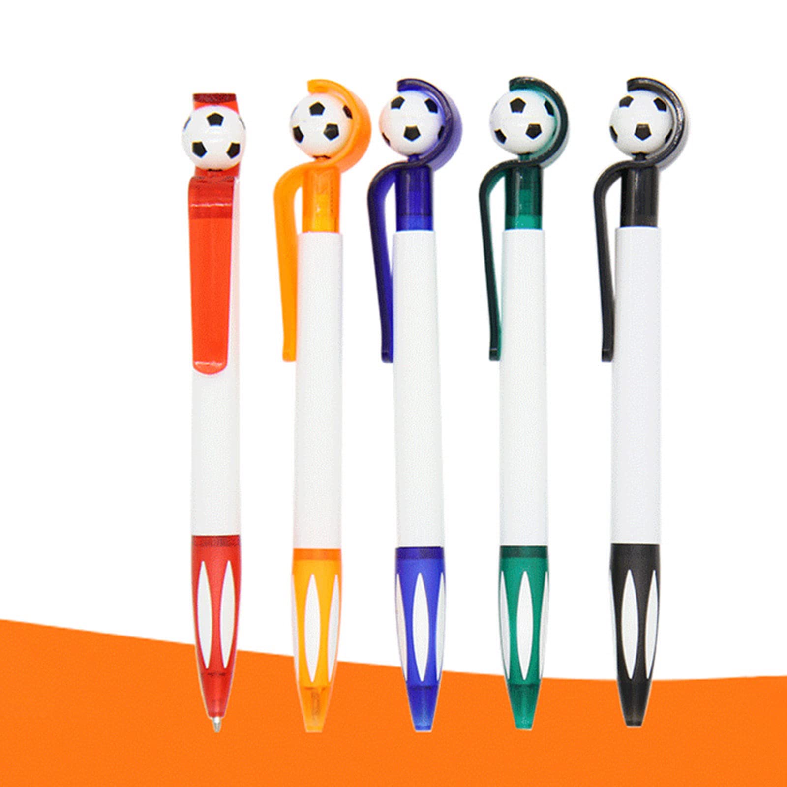 5Pieces Football Ballpoint Pens Retractable Ballpoint Pen Write Smoothly Tip Refillable for Office Signing Pen Retractable Ballpoint Pens — view 5