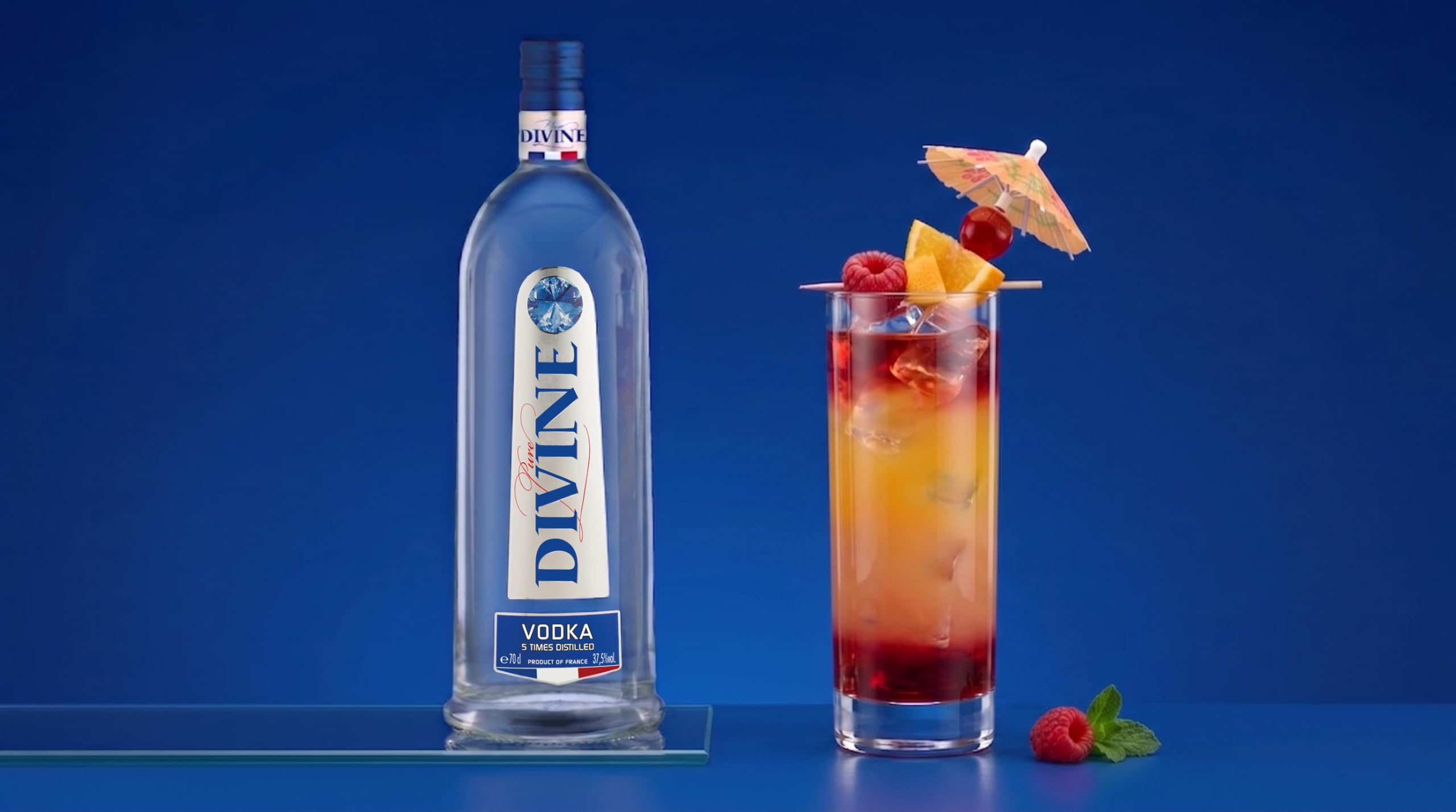 Pure Divine - Französischer Vodka aus den Nordvogesen - 37.5 Prozent Vol (1 x 0,7 l)