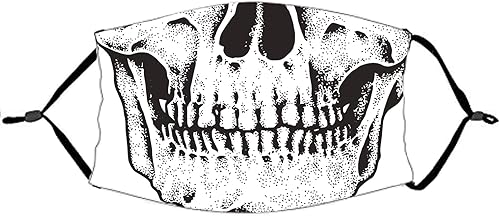 Miniatura 9 de Pasamontañas reutilizable con diseño de calavera para decoración facial, bandanas ligeras y divertidas, bufanda de esqueleto para mujeres y hombres