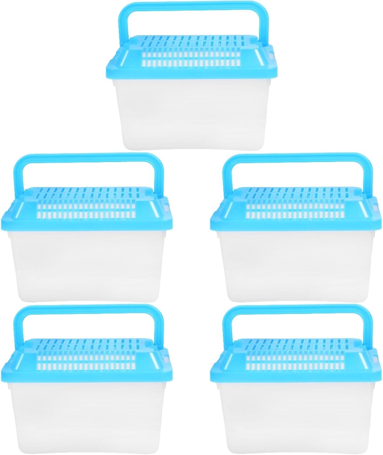 BESTOYARD 5Pcs Plastic Turtle Fish Tank Full View Visually Tank Small Aquarium Aquatic Turtle Tanks and Aquariums Habitat Plastic Goldfish Aquarium Terrariums Water Tank Acrylic