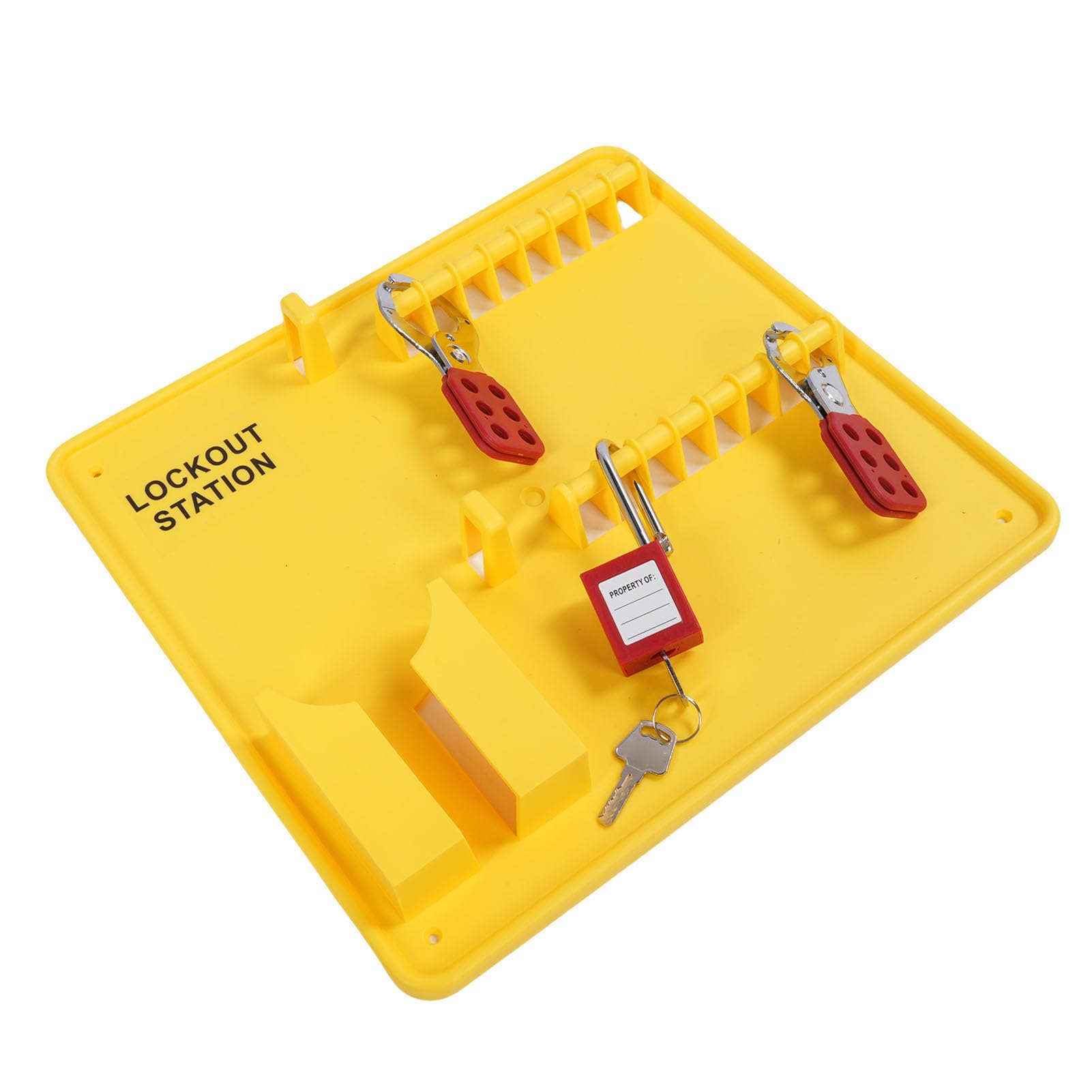 Blocco industriale Tagout Station Board PC Montaggio a parete Lock Out Tag Out Kit con 16 Lucchetti 20 4 Hasp Lock per la sicurezza
