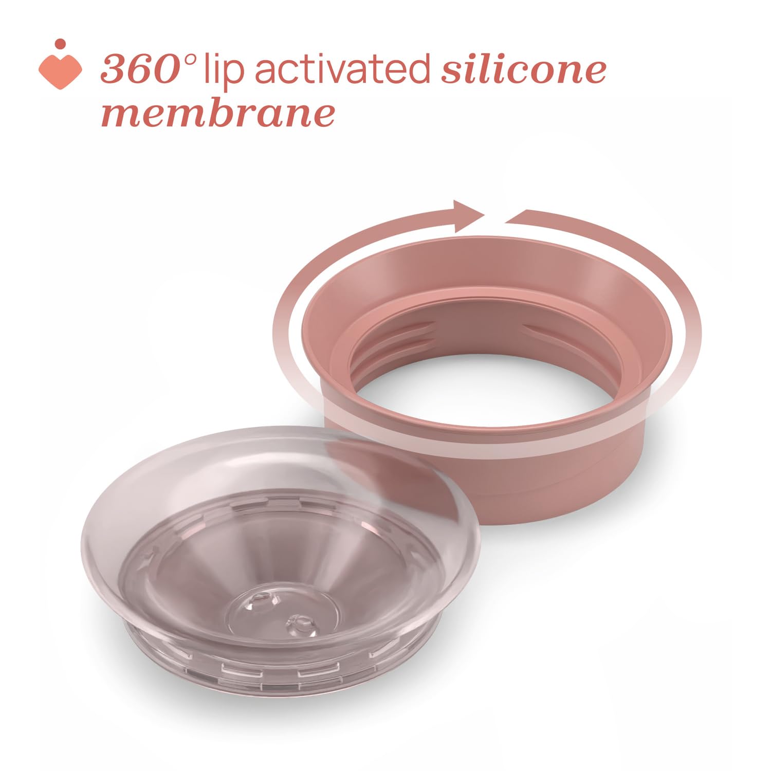 Chicco Perfect Cup Premier Verre pour Enfants 200 ml, 1 Tasse Biberon 12+ Mois pour Apprendre à Boire, avec Membrane en Silicone à 360° et Poignées Amovibles, sans BPA, Rose