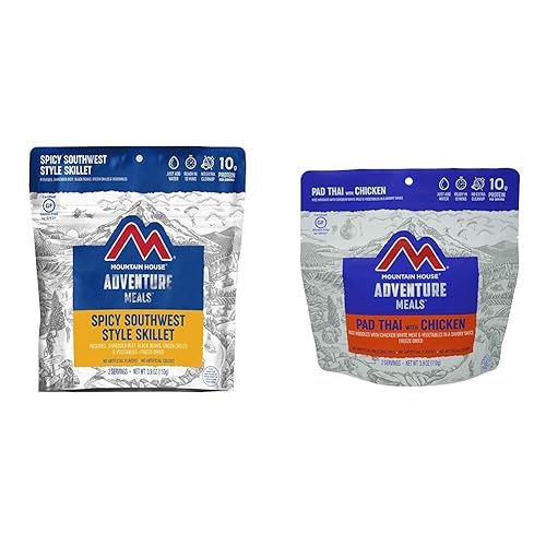 Miniatura 2 de Mountain House Sartén Spicy Southwest Style + Pollo y albóndigas  Alimentos liofilizados para mochileros y campamentos  2 porciones cada una