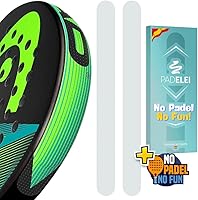 Vista 1 de Protector transparente para raqueta de pádel fabricado en España + adhesivo troquelado gratis, cinta de marco rugosa y ligera, fácil de reemplazar