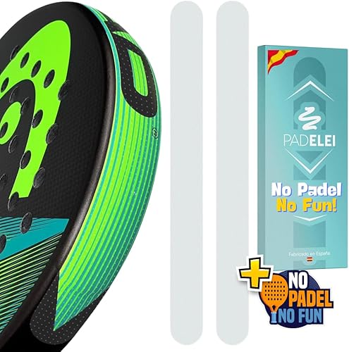Protector transparente para raqueta de pádel fabricado en España + adhesivo troquelado gratis, cinta de marco rugosa y ligera, fácil de reemplazar,