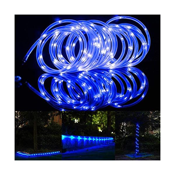 KINGCOO 200LED Lichtschlauch Schnur Lichter, Wasserdichte 22M/72FT 8 Modi Batteriebetriebene Kupfer Streifen Seil… – Bild 8
