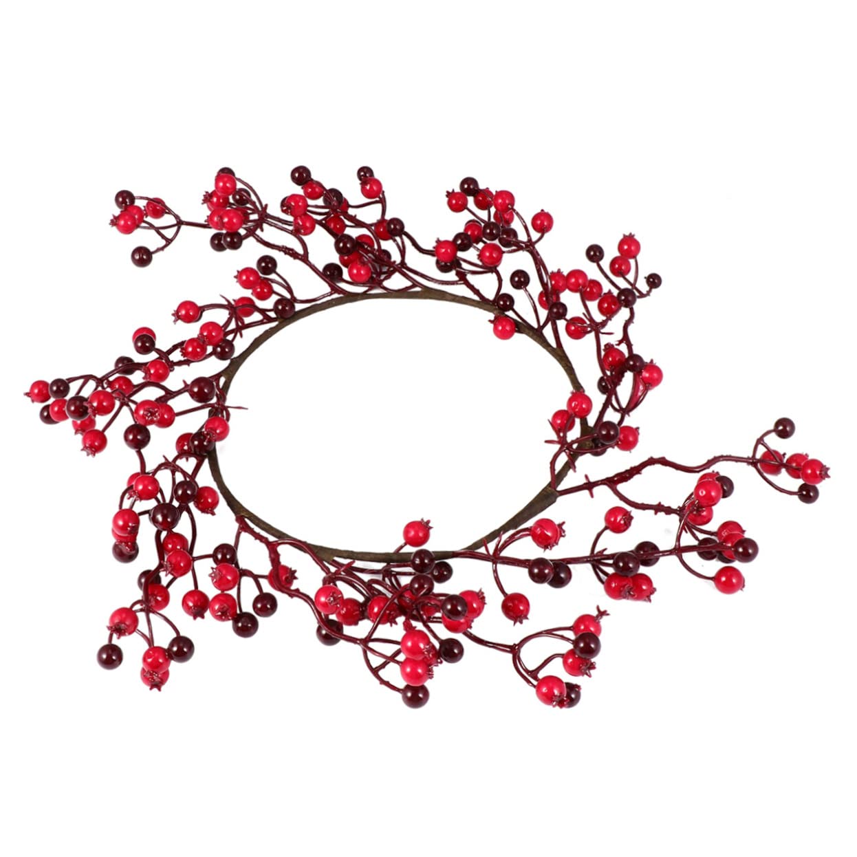Couronne de Noël baies rouges artificielle décoration festive multifonction