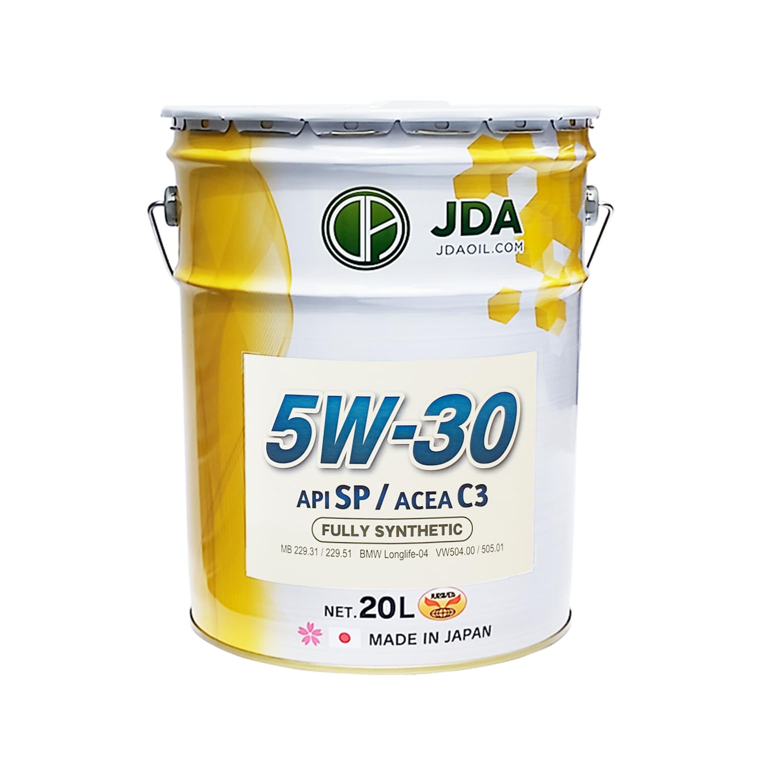 Amazon | JDA ユーロ エンジンオイル 5W-30 SP / C3 20L 全合成基油