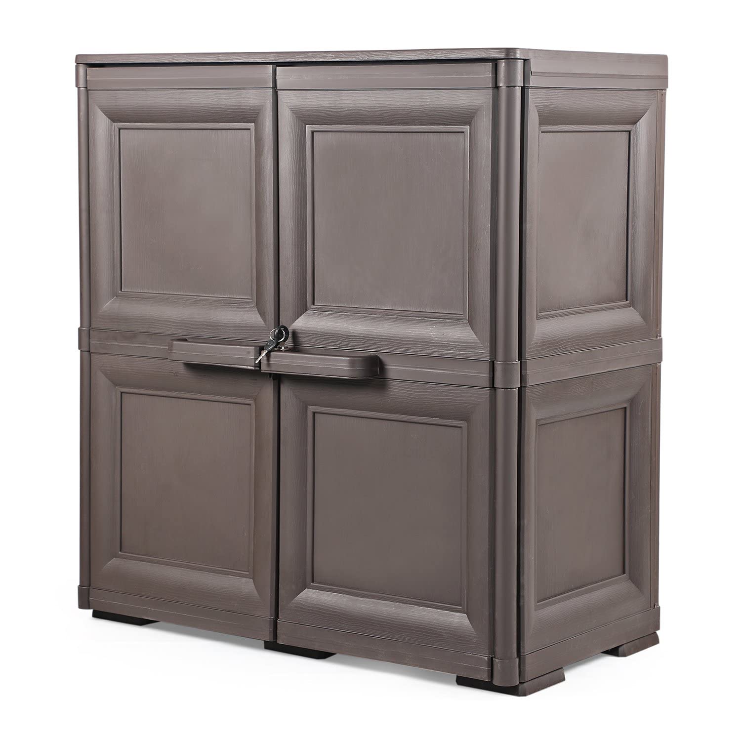 Buy Cello Novelty Premium Medium Plastic Shoe Rack, Brown, Doors