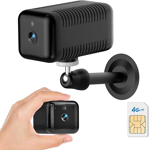 Cámara celular 4G LTE para interiores, cámara de seguridad portátil sin WiFi con sensor de movimiento de radar, cámara interior 2K, batería larga,