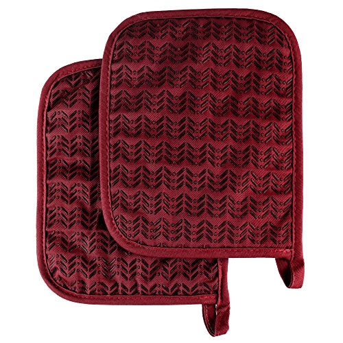 Home 69-12-BU Pot Holder Set, Burgundy