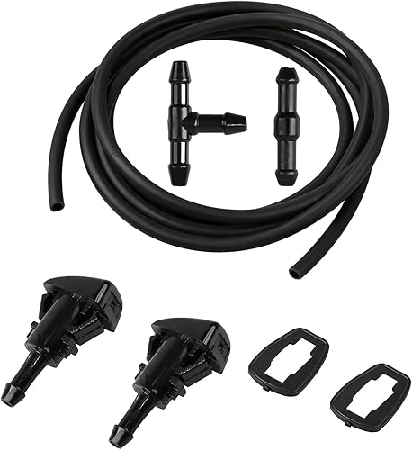 Kit de boquillas para limpiaparabrisas - Boquilla rociadora para limpiaparabrisas con manguera de lavadora de 79 pulgadas y conectores de repuesto