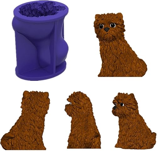 Miniatura 4 de Moldes de velas para perros 3D, moldes de jabón, pug, peluche, perro, fondant, chocolate, pastel, moldes para hornear, fondant, moldes para tartas,