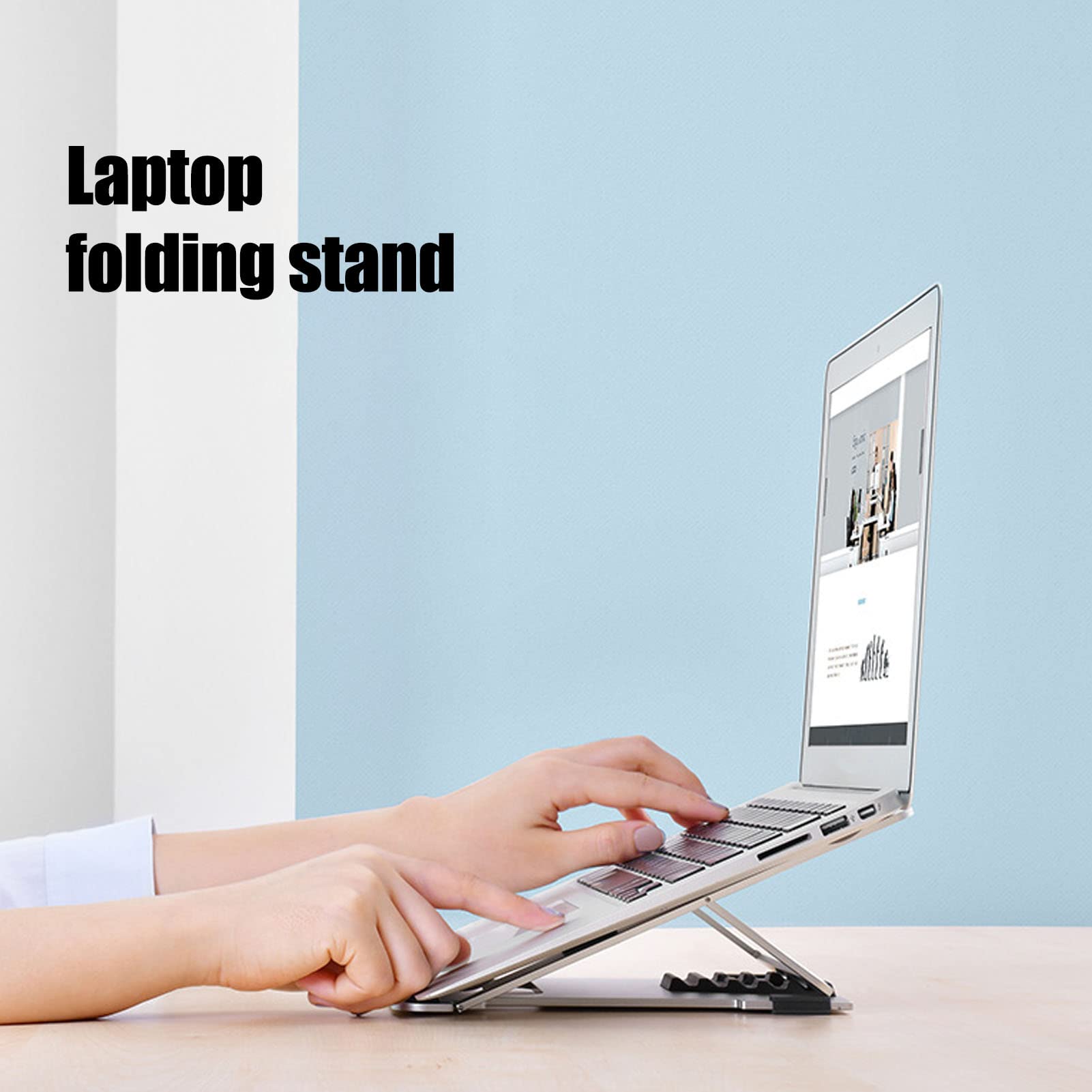 Srliya Supporto per Laptop in Alluminio, Design Ad Altezza Regolabile