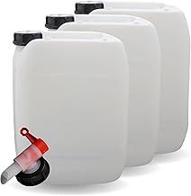 S-Pro Wasserkanister 3x10L I Stapelbare Behälter mit 1x Auslaufhahn & DIN51 Schraubdeckel I BPA-frei & lebensmittelecht I Weithalsöffnung für einfache Befüllung I Ideal für Outdoor-Aktivitäten