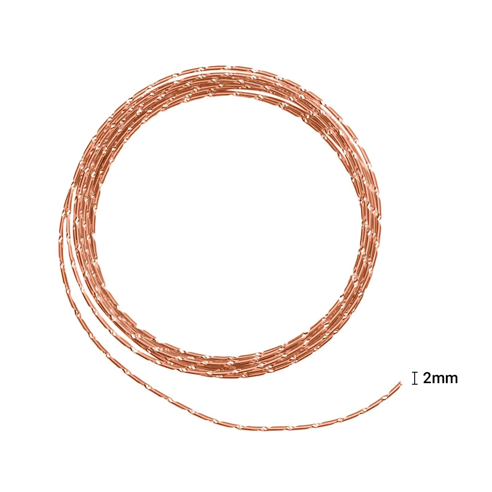 Filo Di Alluminio Diamantato 2mm X 5m - Arancione Rame Per Artigianato E Gioielli - Foto 11