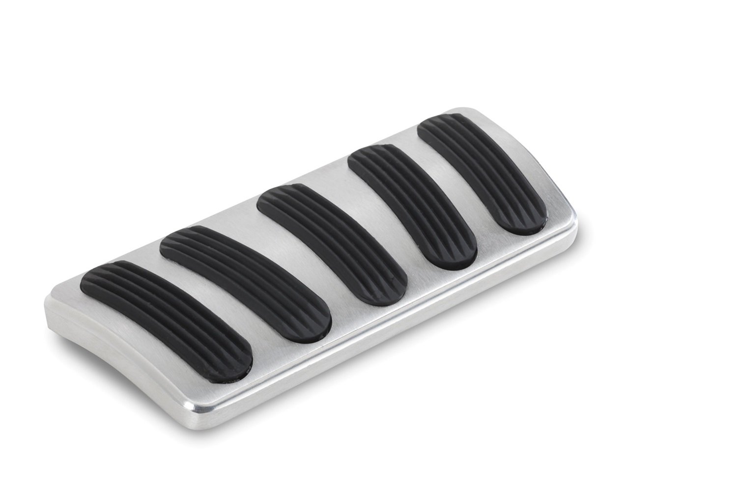 Lokar BAG-6135 Billet Aluminum Curved Automatic Brake Pad with Rubber