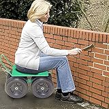 GYQTGBNH Garten-Rollstuhl, robuster Gartenhocker, Gartenwagen, Rollroller mit Rädern...