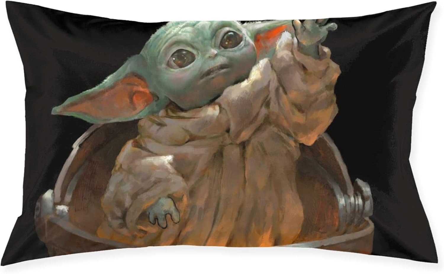 Amazon｜LA MEACK baby yoda 絶妙な縫製技術、内外ともに優れ、糸を開きにくく、変形しにくく、輸出しにくい品質、両面印刷枕