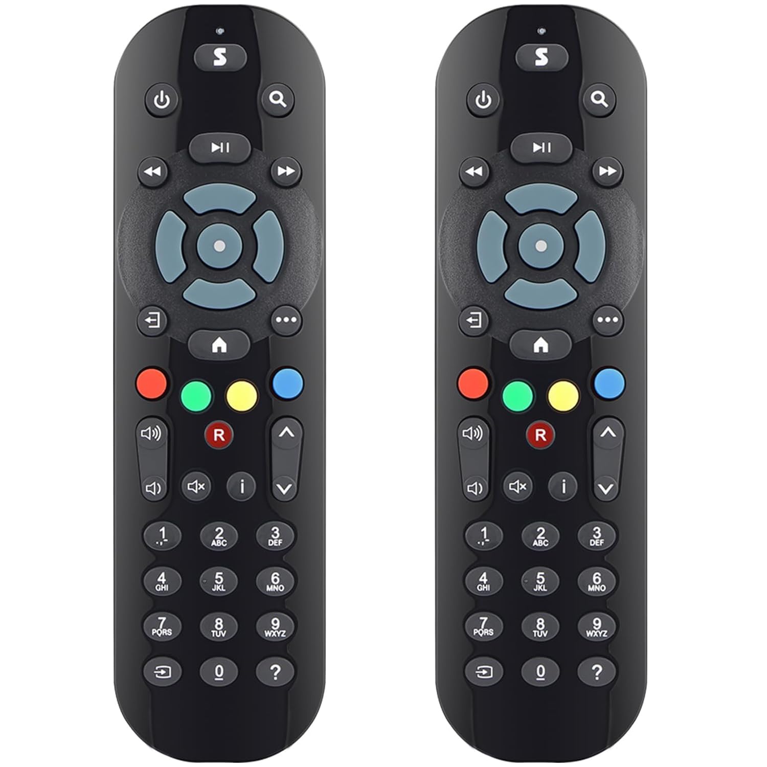 (2er Pack) Gvirtue Fernbedienung kompatibel mit Allen Sky Q Fernbedienung, Sky Q Box, Sky Q TV Box, Mini Box und Silver Box (ohne Touch, ohne Sprachsteuerung)