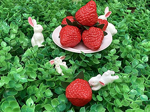 18Pcs Plastic Artificial Red Strawberries Fake Lifelike Simulation Realistic Strawberry Artificial Fruits Decoration Photography Prop For Home Kitchen Cabinet Party Ornament Basket Display Decor #TOP4