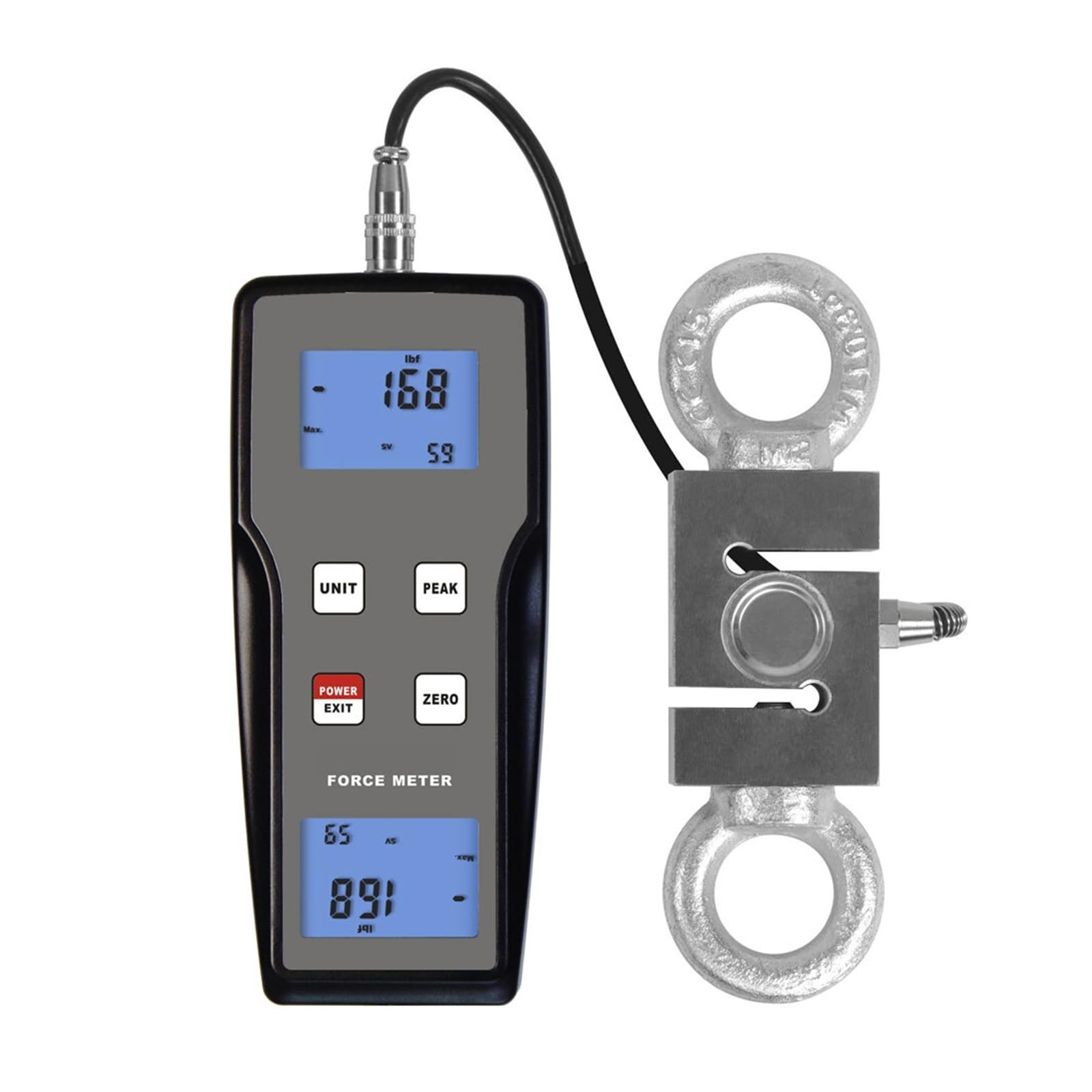 FM-200K-1000K Digital Pull and Push Force Gauge for Electronics,Building Hardware Pull Force Test Tool Various Test(500K)
