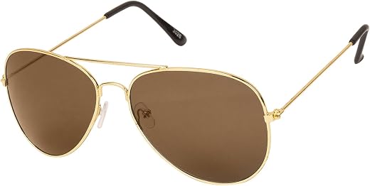ARZONAI Classic Aviator Shape Golden-Brown UV Protection Sunglasses For Men &amp; Women [MA-007-S12 ]