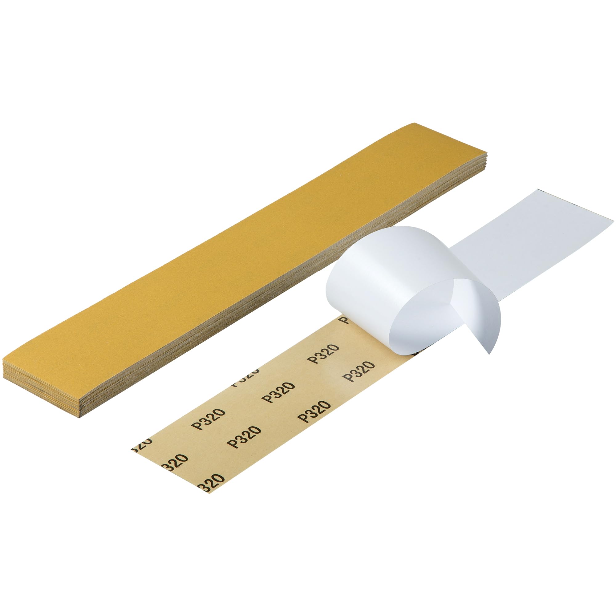 S SATC 2-3/4" x 16-1/2" Long Board Sand Paper 320 Grit PSA Longboard Sandpaper Sheets 40PCS Self Adhesive Stickyback Sanding Sheets for Automotive,Woodworking,Hand Sanding Block