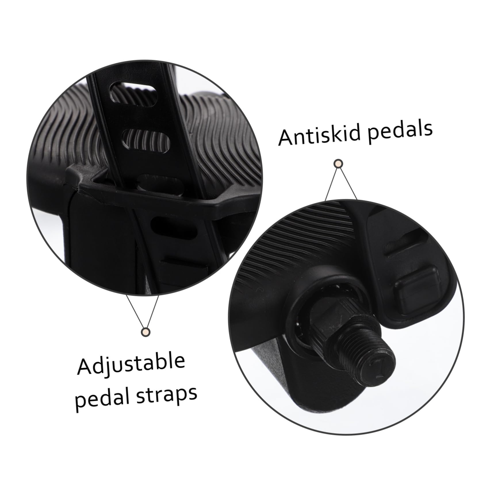 BESTonZON Pedale Heimtrainer mit Verstellbaren Riemen aus Pp Material Robustes Fußpedal für Zuhause und Senioren Einfach zu Montieren als Praktisches Bike Zubehör