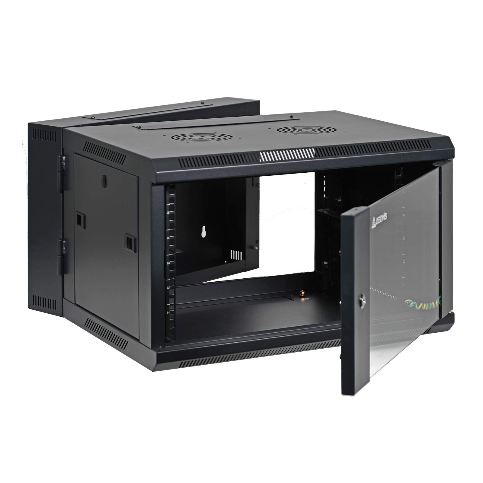 Buy AEONS6U Professional Wall Server Cabinet Enclosure Double Section ...