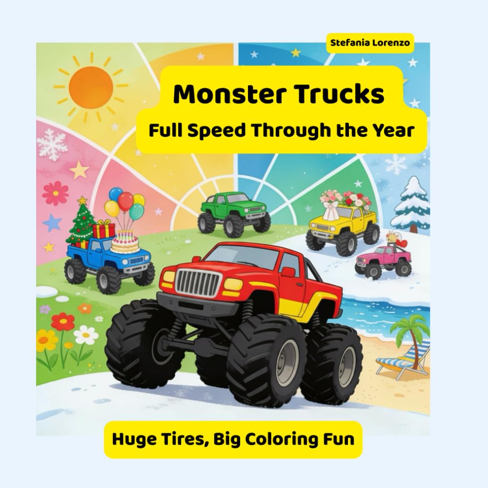Monster Trucks - Full Speed Through the Year: Huge Tyres, Big Coloring Fun (US)