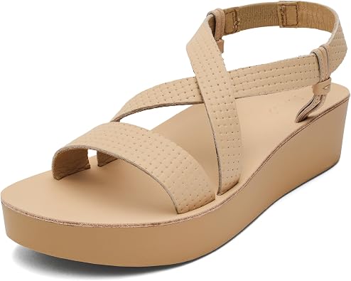 OluKai Onohi Womens Strappy Leather Sandals, Premium Platform Sandals with Full Grain Leather, Comfortable & Versatile, All-Day Wear