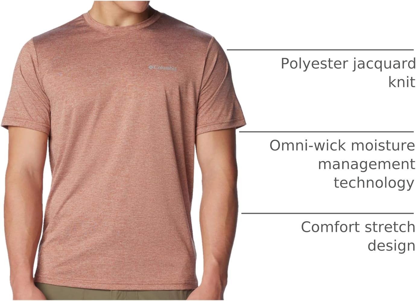 Columbia Men's Hike Crew, Auburn Heather, X-Small at Amazon