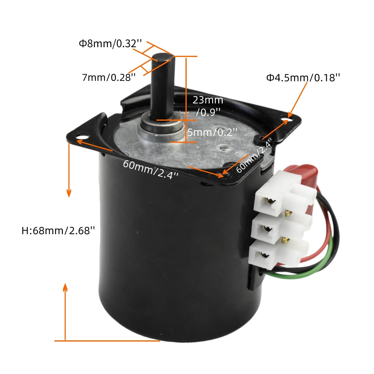 CHANCS Synchron-Getriebemotor 68KTYZ 220V AC 10r/min Umkehrbarer Exzenterwellen-Getriebemotor